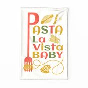 Pasta La Vista Baby Tea Towel and Wall Hanging Ivory Multi