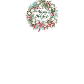 Happy Holidays Wreath Panel RGB 19x36