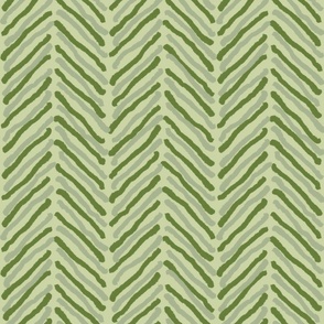 xl-Drawn Herringbone chevron - shades of sage green