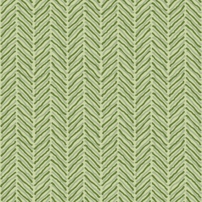 large-Drawn Herringbone chevron - shades of sage green