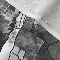 Aerial view map -Black and White