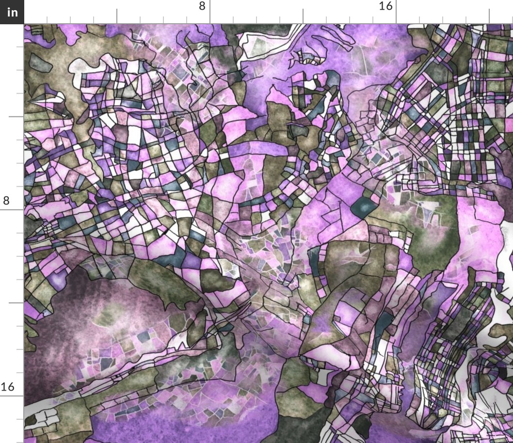 Aerial view map - purple