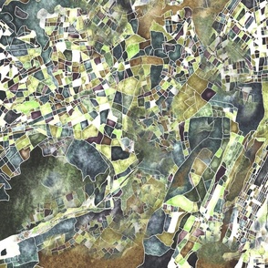 Aerial view map with white line