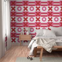 Noughts and Crosses - Candy - Large Cushion fronts combo