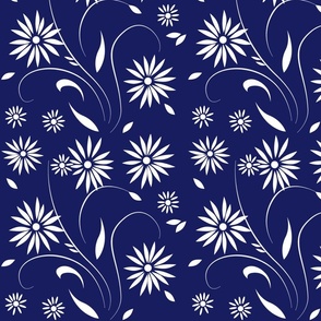 Simply Navy and White, Wild Daisies