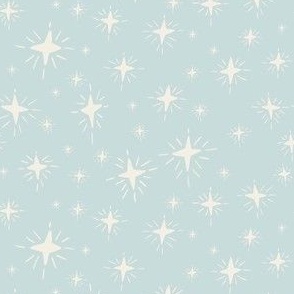 small Sparkle stars in winter ice blue