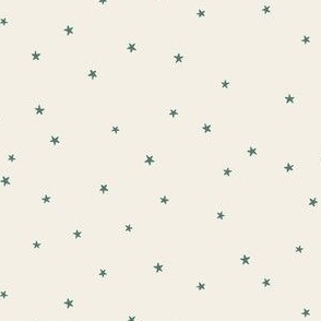 Tiny festive twinkle stars in pine green