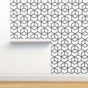 Hexagon trellis - black on white