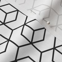 Hexagon trellis - black on white