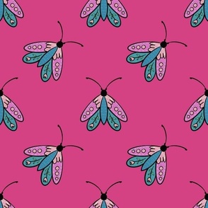 Happy butterflies pink