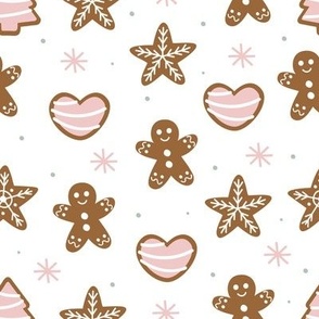  Christmas gingerbread on a white background