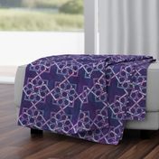 Sathura Kadima Watercolour Geometric Petit Verdot Large 