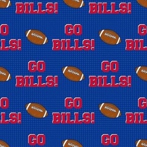 Medium Scale Team Spirit Football Go Bills! Buffalo Bills Colors Royal Blue and Red