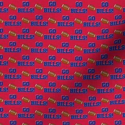 Small Scale Team Spirit Football Go Bills! Buffalo Bills Colors Royal Blue and Red