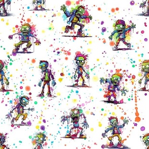 Graffiti Zombie Paint Splash