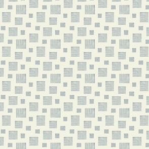 Textured Stripe Grid in Soft Indigo Small