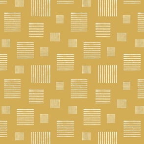 Striped Grid in Honey Large