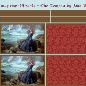 mug rugs: Miranda - The Tempest