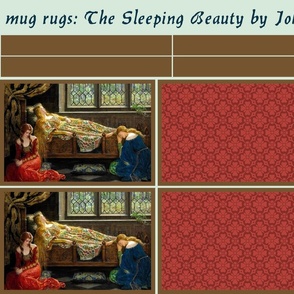 mug rugs: The Sleeping Beauty