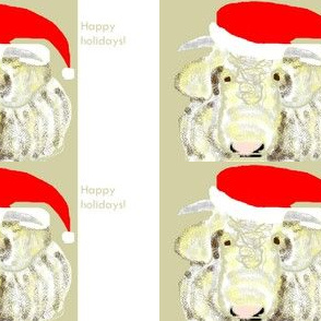 Happy Holiday Cow gift tags