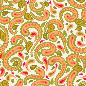 Paisley-Cream-Coral-Orange