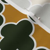 Holidays Quatrefoil Green and Gold