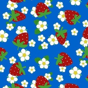 Strawberry Blooms - Blue