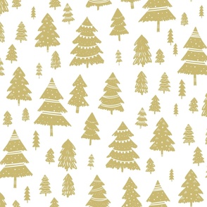 Christmas forest_ golden