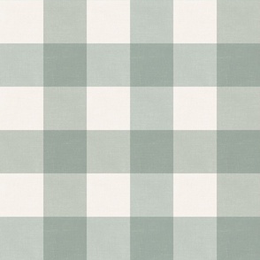 Gingham checks plaid light sage green x-large scale