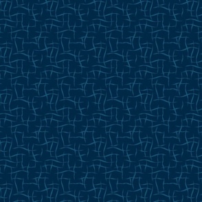 Simple Maximalist Navy Blue Shapes