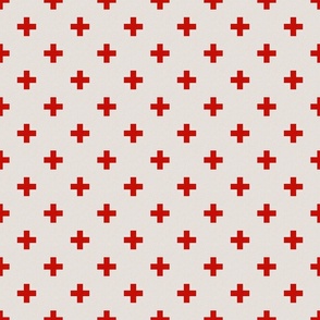 Red Cross on Weave in SMALL