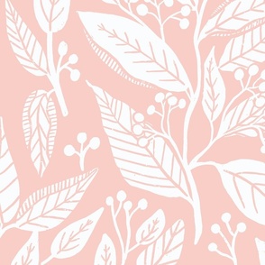 Berry leaves pale pink
