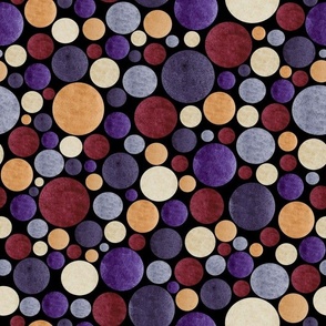 Watercolor dots purple and black