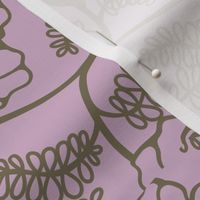 Floral pantone intangible tea towel