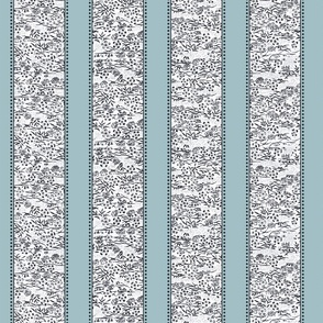 Kimono Mini Stripe - Smallprint / Duckegg