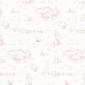 small Winnie-the-pooh toile blush pink