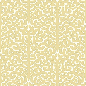 abstract coral/custard lime citrine outlined/medium