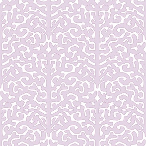 abstract coral/lavender outlined/medium
