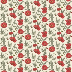 Coquelicot Poppy stripes (small)