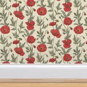 Coquelicot Poppy stripes (medium)