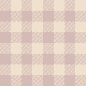 Gingham Check | Faded Lavender and Oat Cream | Farmhouse and Cottage