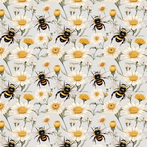 Bees on White Flowers