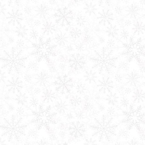 Mini - Modern & Stylised Layered Christmas Festive Snowflakes - Winter White