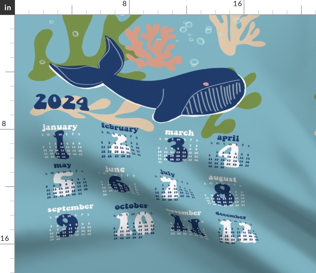 2024 calendar in sea life