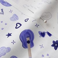 (S) Purple Lavender midnights, eras, tour, concert, marker pen doodles, swift albums inspired, tween, teen, small scale