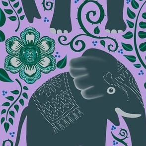 Steady Elephant on lavender