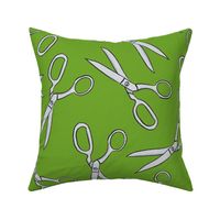 Scissors on Green - Large - Home Hobbies - Art Supplies
