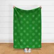 Snowflakes on Green - Large