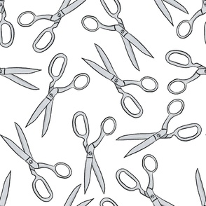Scissors on White - Large - Home Hobbies - Art Supplies