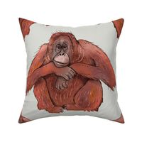 Orangutan Party - Medium on Grey